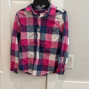 Cat & Jack Colorful Plaid Button Down Shirt